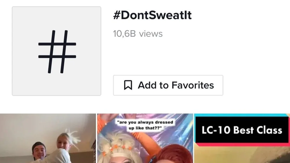 Victoria's Secret PINK – #dontsweatit, TikTok campaign